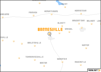 map of Barnesville