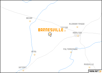 map of Barnesville