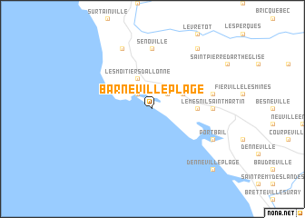 map of Barneville-Plage
