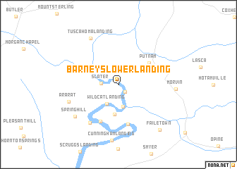 map of Barneys Lower Landing