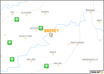 map of Barney