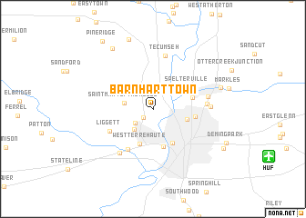 map of Barnhart Town