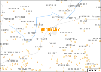 map of Barnsley