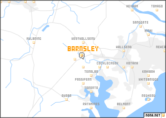 map of Barnsley