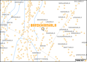 map of Barokhiānwāla