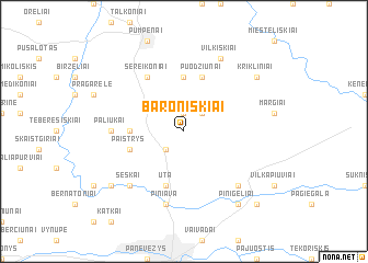 map of Baroniškiai