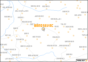 map of Baroševac