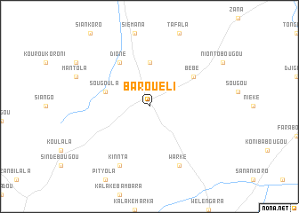 map of Barouéli