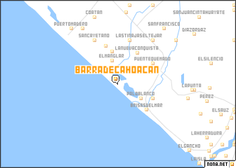 map of Barra de Cahoacán