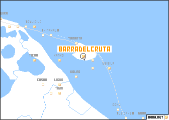 map of Barra del Cruta