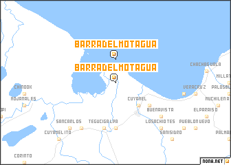 map of Barra del Motagua