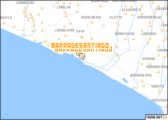 map of Barra de Santiago