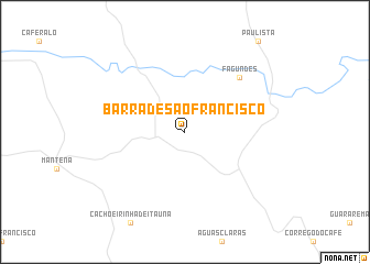 map of Barra de São Francisco