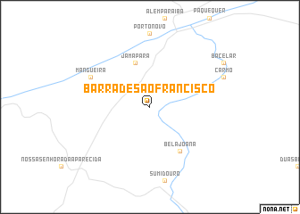 map of Barra de São Francisco