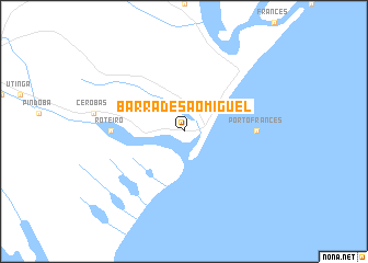 map of Barra de São Miguel