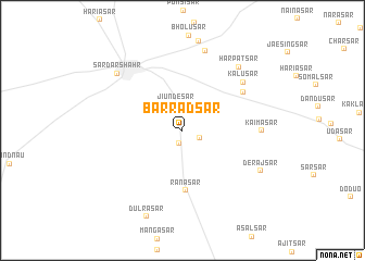 map of Barrādsar