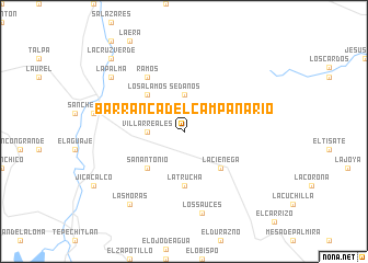 map of Barranca del Campanario