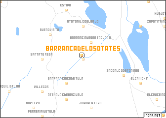 map of Barranca de los Otates