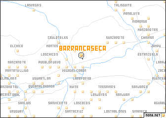 map of Barranca Seca