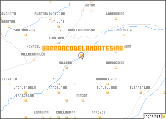 map of Barranco de la Montesina