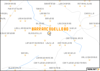 map of Barranco del Lobo