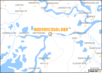 map of Barranco de Loba