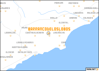 map of Barranco de los Lobos