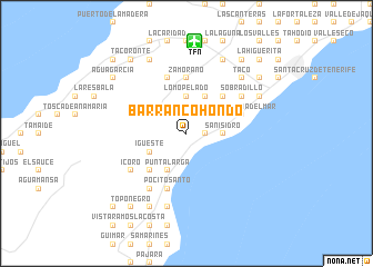 map of Barranco Hondo