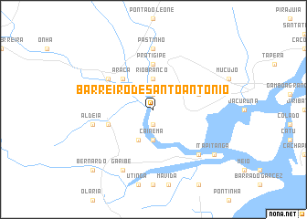 map of Barreiro de Santo Antônio