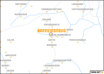 map of Barreiro Novo