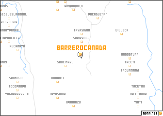 map of Barrero Cañada
