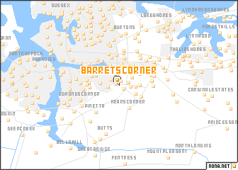 map of Barrets Corner