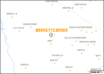 map of Barrett Corner
