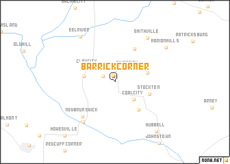 map of Barrick Corner