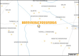 map of Barrineau Crossroads
