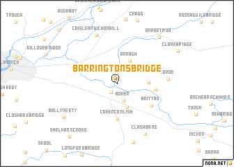 map of Barringtonsbridge