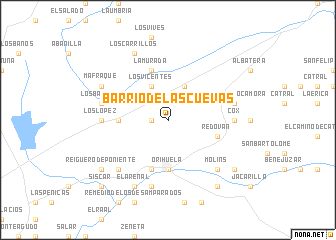 map of Barrio de las Cuevas