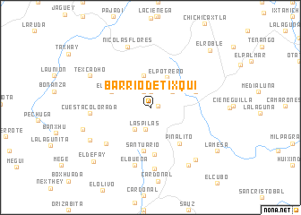 map of Barrio de Tixqui