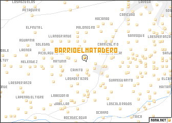 map of Barrio El Matadero