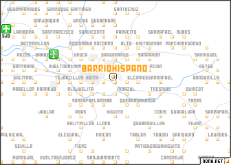 map of Barrio Hispano