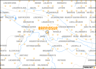 map of Barrio Sur