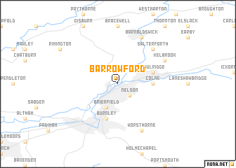 map of Barrowford