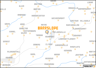 map of Barr Slope