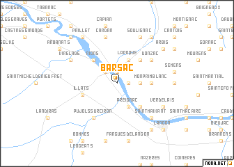 map of Barsac