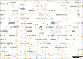 map of Barsemnān