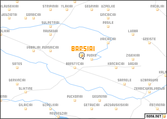 map of Baršiai