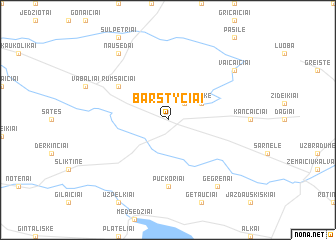 map of Barstyčiai