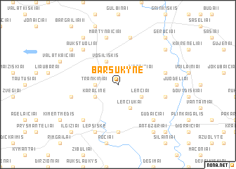 map of Barsukynė