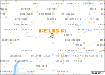 map of Barsūniškiai