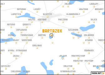 map of Bartążek